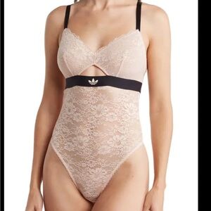 Adidas Women's Lace Bodysuit - Peach Whip NWT